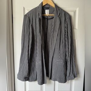 LC Lauren Conrad Classic Black and White Checkered Women's Blazer - size XL